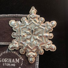 Gorham Sterling Silver Christmas Ornament 1971 Snowflake 3.38