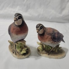 Vintage Lefton China pair of hand painted porceain Bob White Quail figurine  picture