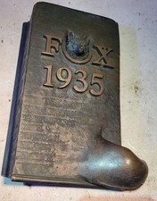 Antique 1935 FOX Branded Bronze Boot Jack (?) 20.10 LB 14.5