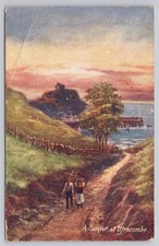 Vintage Oilette Postcard: A Sunset at Ilfracombe, North Devon Coast, England picture
