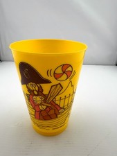 Vintage 1978 McDonald's Captain Crook Yellow Plastic Cup McDonaldland Tumbler picture