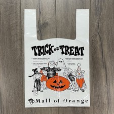 Vintage Halloween Trick or Treat Bags Plastic Mall Of Orange America Unused picture