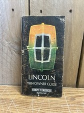 OEM 1984 Lincoln owners manual picture