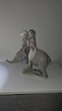Lladro - HINDU CHILDREN - Boy & Girl on Elephant - #5352 picture