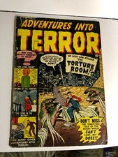 ADVENTURES INTO TERROR #4 1951 PRE-CODE HORROR TORTURE VAMPIRE GD ATLAS MARVEL picture