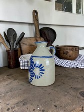 Vintage Small Ceramic Pitcher Pottery Jug/Vase Handpainted Centerpiece Credenza picture