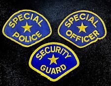 Special Police Special Officer  Security Guard Lot of 3 Patches ~ Vintage picture