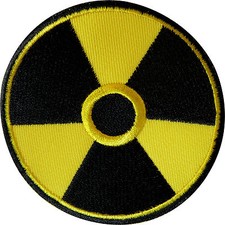 Radioactive Patch Iron Sew On Badge Warning Danger Radiation Hazard Symbol Sign picture