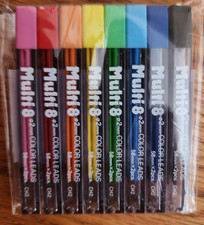 8PK - Pentel Arts MULTI 8 Colour Pencil Lead Refill  - 2.0mm -  Assorted Colors picture