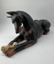 ​Vintage 1980 Universal Statuary Doberman Pinscher Dog Statue Figure USA Made picture