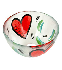 Kosta Boda Glass Hearts Bowl 5.75