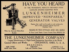 1908 Lunkenheimer Co. of Cincinnati Auto Parts NEW METAL SIGN: 12x16 Ships Free picture