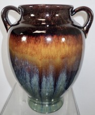 multi-color glaze ceramic vase with handles contemporary home decor 9