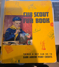 Vintage 1964 Cub Scout Fun Book Hardcover BSA Arrow Point Elective Projects picture