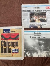 2 Chicago Newspaper Sports Sections - June 1992 Chicago Bulls NBA Champions picture