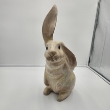 Bob Hayden Wood Carving Of Standing Rabbit Signed - Some Wear - Bunny Animal picture