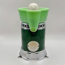 Rare ca. 1930s Sunkist Juicit Electric Citrus Juicer Jadeite Uranium Glass AS-IS picture
