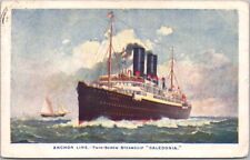 Vintage 1907 ANCHOR LINE Steamer Postcard 