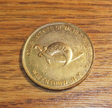 Compliments of Media Temple Watertown Clam Bake 1907 Gold Tone Souvenir Coin picture