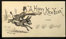1882 Happy New Year Calling Card from 
