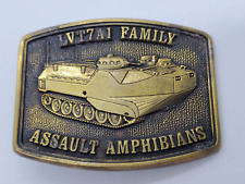BTS Brand LVT7A1 Family Assault Amphibians Brass Belt Buckle - Missing Belt Bar picture