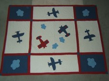 Vintage Airplane Themed Quilt 82