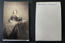 Claudine Couqui, actress vintage albumen print CDV. Albumen Print picture