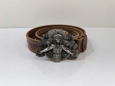 Rare Bob Dozier Knives Custom Made Leather Belt Signed 4/6/14 R.L Dozier picture