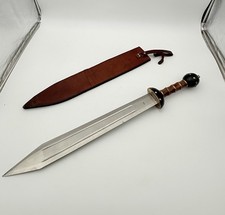 Ancient Roman Medieval Legionary Soldier Full Tang Gladius Sword with Leather picture