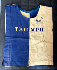 Rare Vintage 1960s Triumph Motorcycle Tabard Racing Bib Youth Vest BUTCH #57 picture
