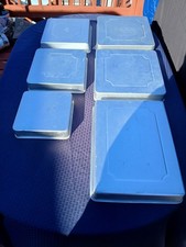 Vintage WILTON 1971 6 PC. Aluminum Square Cake Pans picture