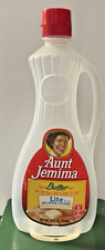 Vintage 24 Oz. Empty Aunt Jem Plastic Syrup Bottle. picture
