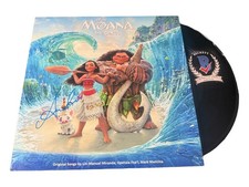 Auli'i Cravalho Signed Autograph Moana Vinyl Soundtrack Beckett BAS Disney picture