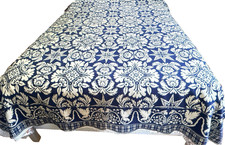 Antique 1842 Jacquard Beiderwand Coverlet - Signed Andrew Kump Hanover, PA B360 picture