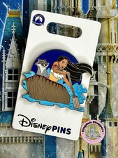 2026 Disney Parks Pocahontas & Meeko In Wooden Canoe OE Pin picture