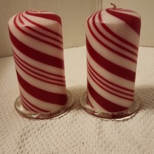 Candy Cane Candle S Never Used Heavy Solid picture
