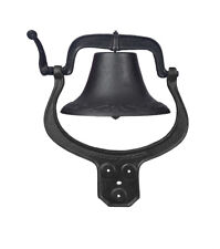Large Cast Iron Farmhouse Dinner Bell for Farm Church School Vintage Style picture