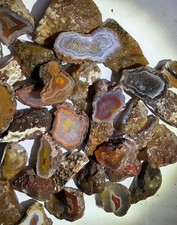 Malawi Agate Babies. Cut. Not Polished See pics  271 Grams picture