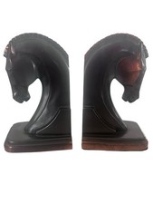 Bronze andCopper PlatedArt Deco TrojanHorse Bookends by Trophy Craft.c. 1930 picture