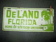 RARE 1930's DeLAND FLORIDA Home Of Stetson University Booster License Plate tag picture