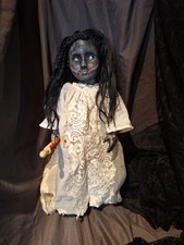 OOAK Creepy Doll Crackle Momma 18 In Tall Halloween Prop Handmade picture