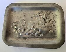 Vtg St Louis  Fraternal Masonic Veiled Prophet Pewter Metal Coin Dish Tray 1930  picture