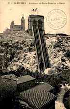 Notre-Dame de la Garde Elevator, Marseille Postcard picture