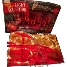 Vintage 1994 Mr Christmas HO HO HO Light Sculpture String Lights 15ft Window picture