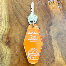 Vintage Mid Century Holiday Inn Montego Bay Jamaica Hotel Room Key Fob #1134 picture