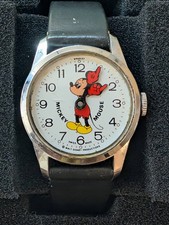 Vintage Bradley Mickey Mouse Wind Up Watch Swiss Made Walt Disney Productions picture