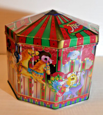 1997 M&M's w/ Peanuts Merry-Go-Round Shaped Tin  EMPTY picture