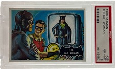 1966 TOPPS BATMAN THE CAT WOMAN #25 PSA 8 picture
