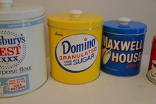 J.L. Clark metal tin nesting canister set Vintage Retro Kitchen picture