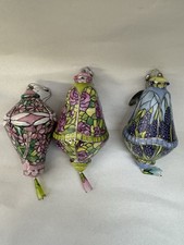 Set Of 3 Bradford Editions Louis Tiffany Heirloom Porcelain Ornaments picture